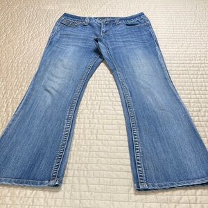 INC DENIM SIZE 10 Women's Blue REGULAR FIT BOOTLEG JEANS MARK ON BACK